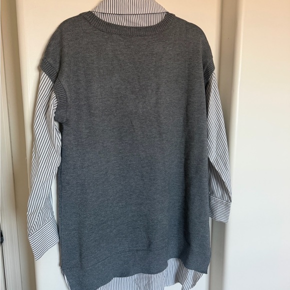 Gray Striped Mini Dress - Picture 3 of 3